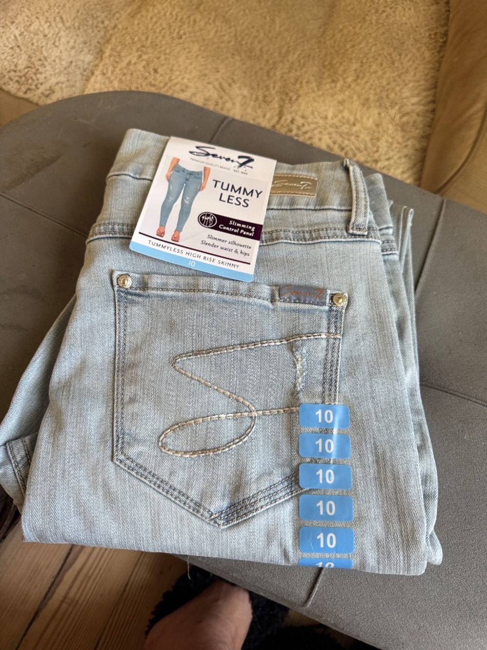 Seven7 TummyLess High Rise Skinny 10